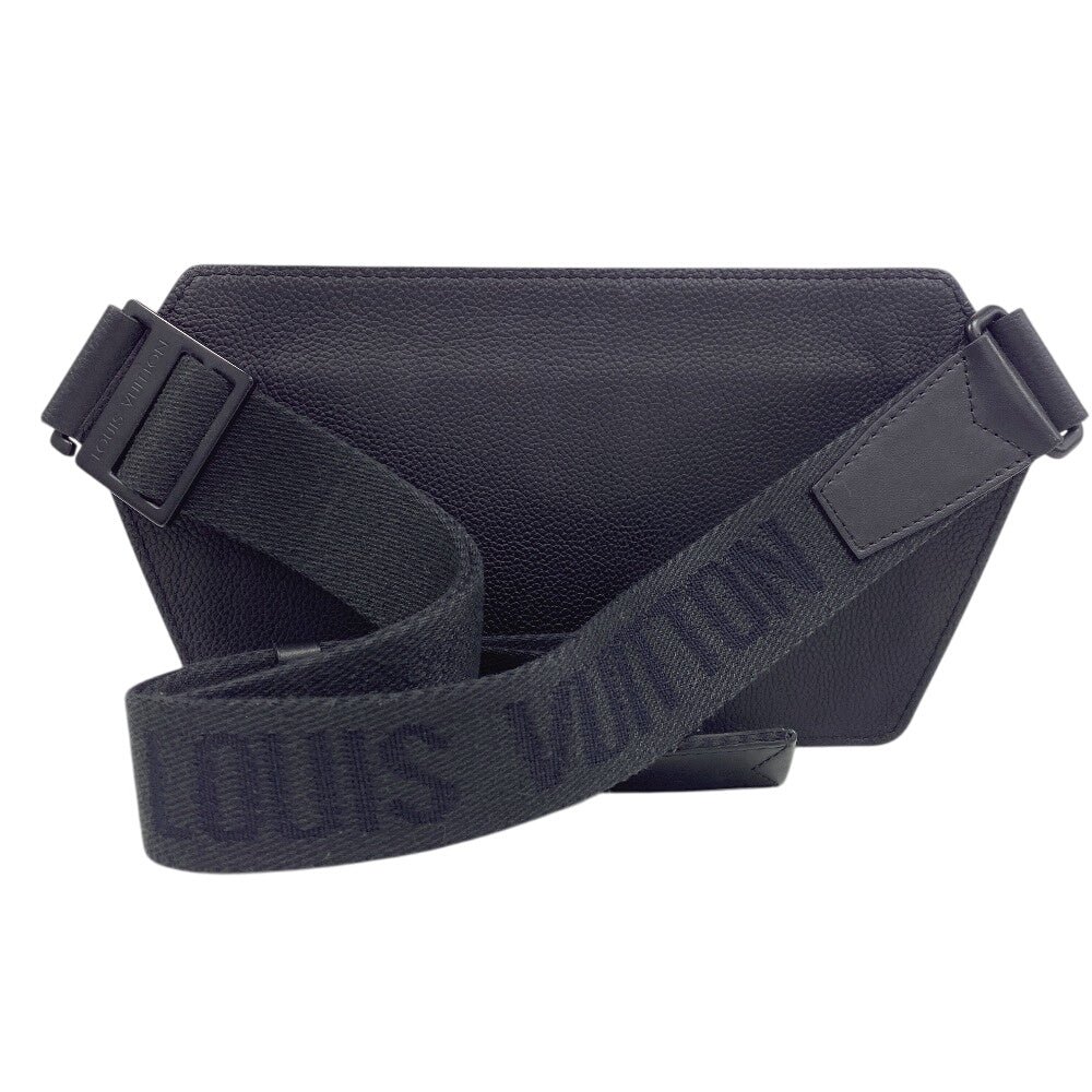 LOUIS VUITTON Shoulder Bag M57081 Grain Calfskin Leather black LV Aerogram takeoff sling mens Used | AlmaBagz