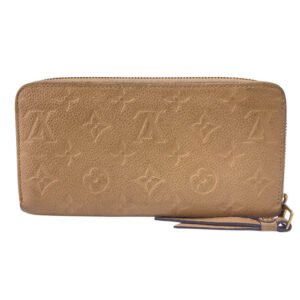 LOUIS VUITTON Long Wallet Purse M69034 leather beige Monogram Unplant Zippy wallet | AlmaBagz