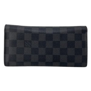 LOUIS VUITTON Long Wallet Purse N62665 leather black Damier Braza Portefeuille(Unisex) Used | AlmaBagz