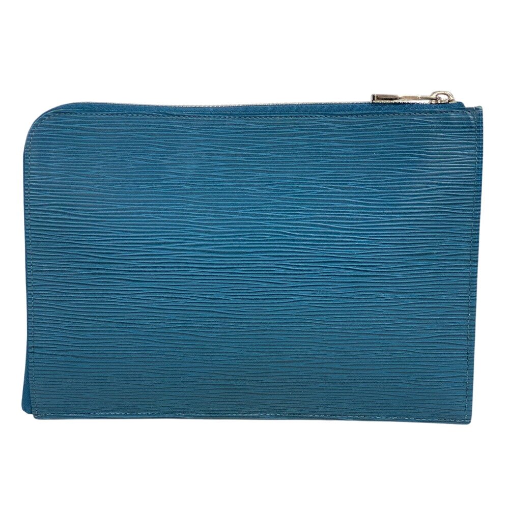 LOUIS VUITTON Clutch bag M58842 leather turquoise blue Epi Pochette Jules PM mens Used | AlmaBagz