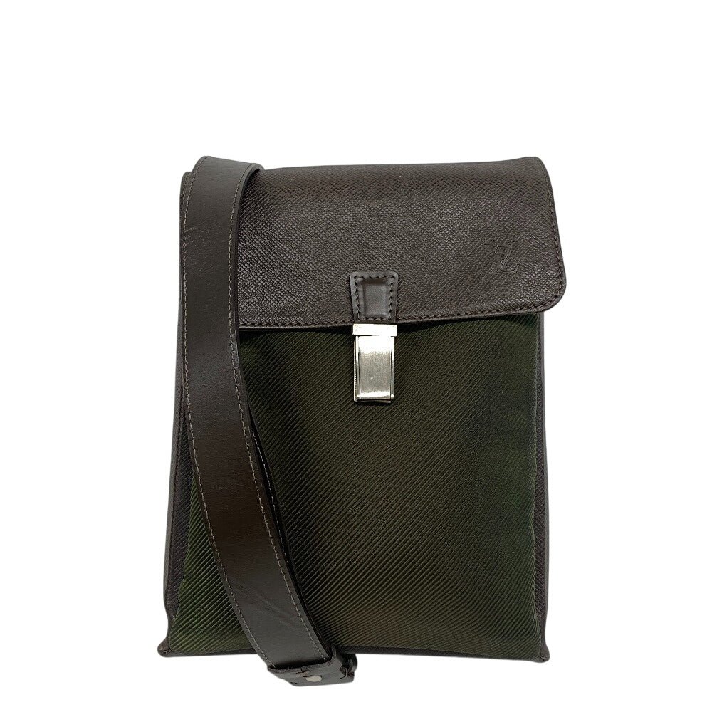 LOUIS VUITTON Shoulder Bag M30898 leather Brown Taiga Saratov PM mens Used | AlmaBagz - Image 11