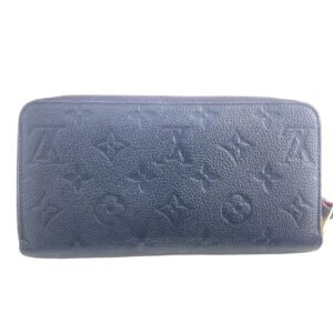 LOUIS VUITTON Long Wallet Purse M69415 leather Navy Zip Around Portefeuille Monogram Ann Platt Clemence Women(Unisex) Used | AlmaBagz