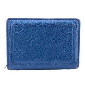 LOUIS VUITTON Bifold Wallet M82793 leather Navy Monogram Ann Platt Claire | AlmaBagz