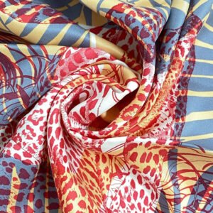 HERMES scarf silk Orange JUNGLE LOVE Carre70 Women Used | AlmaBagz