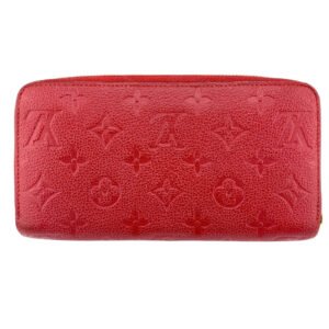 LOUIS VUITTON Long Wallet Purse M60737 Monogram Ann Platt Red Land fastener Monogram Ann Platt Zippy wallet Women Used | AlmaBagz
