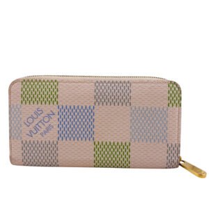 LOUIS VUITTON Long Wallet Purse N40748 leather beige Damiericious Zippy wallet | AlmaBagz