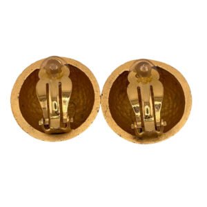 HERMES Earring Gold Plated gold Ball Globe Zodiac | AlmaBagz
