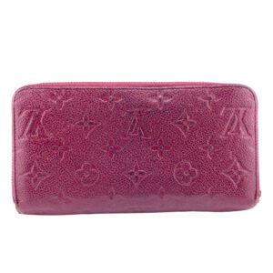 LOUIS VUITTON Long Wallet Purse M60549 leather wine-red Monogram Ann Platt Zippy wallet | AlmaBagz