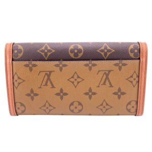 LOUIS VUITTON Long Wallet Purse M46645 leather Brown Monogram reverse Sarah Dauphine | AlmaBagz