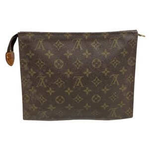 LOUIS VUITTON Clutch bag M47542 leather Brown Monogram Posh Cracking Ted 26 | AlmaBagz