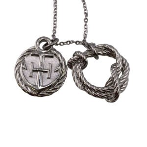 HERMES Necklace metal Silver cordage rope | AlmaBagz