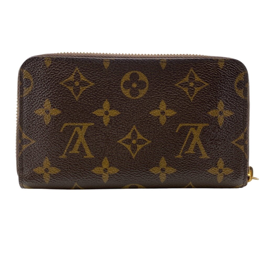 LOUIS VUITTON Long Wallet Purse M61440 leather Brown Monogram Zippy Compact Wallet NM | AlmaBagz