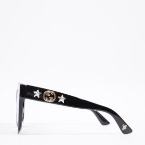 Gucci GG0208S Sunglasses Black Acetate 140mm | AlmaBagz