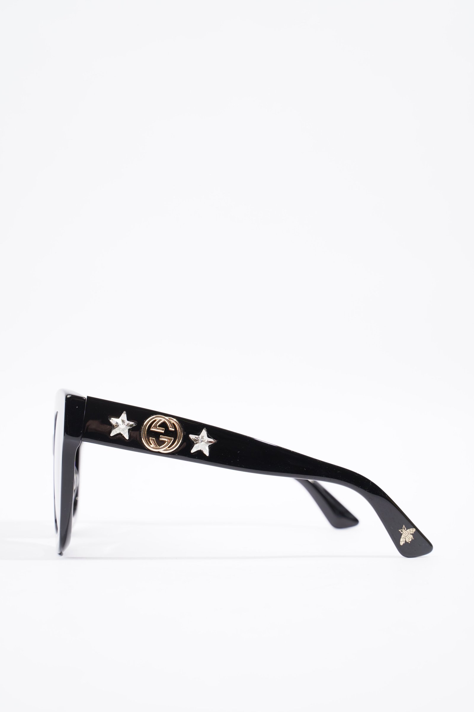 Gucci GG0208S Sunglasses Black Acetate 140mm | AlmaBagz