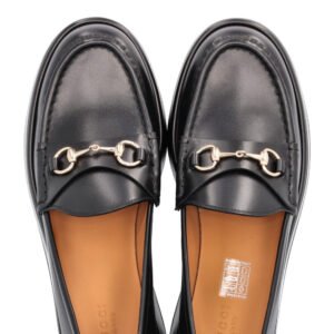 GUCCI Horsebit Flats Leather Black | AlmaBagz