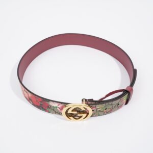 Gucci Interlocking Belt Supreme / Floral Coated Canvas 75cm 30" | AlmaBagz