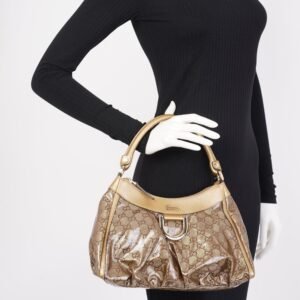 Gucci Abbey Gold GG Supreme PVC | AlmaBagz