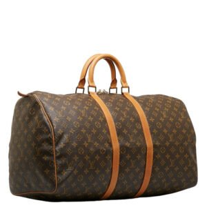 Louis Vuitton Monogram Keepall 55 Boston Bag Travel Bag M41424 Brown | AlmaBagz