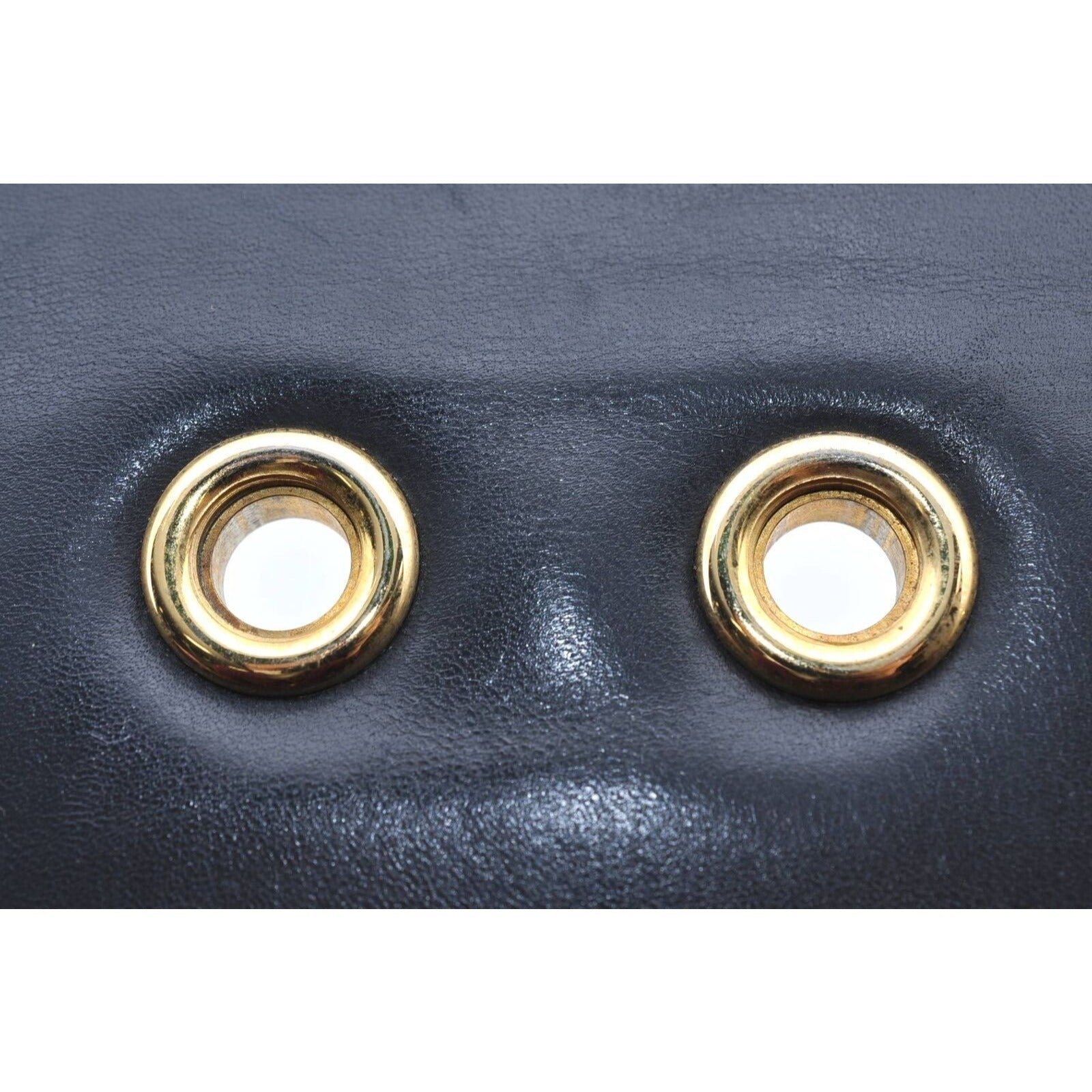 Gucci 60's navy leather saddle bag with gold logo clasp | AlmaBagz - Image 2