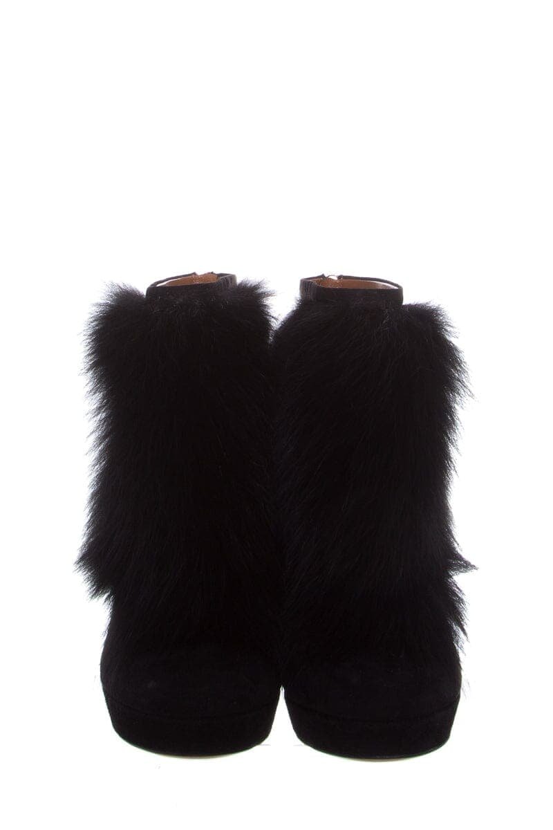 Gucci Black Mink Boots SZ 39.5 | AlmaBagz