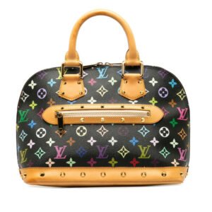 Louis Vuitton Monogram Multicolor M92646 Handbag PVC/Ledger Noir Black | AlmaBagz