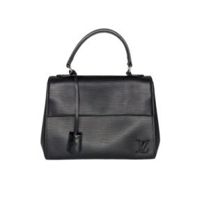 Louis Vuitton Black EPI Cluny BB Top Handle Bag | AlmaBagz