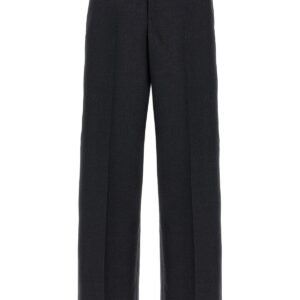 Gucci Women Logo Embroidery Wool Pants | AlmaBagz