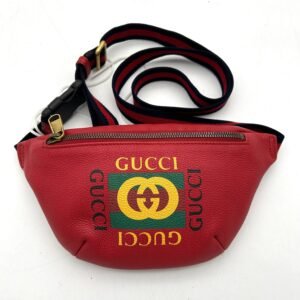 Gucci Red Leather Logo Belt Bag Gucci LA33160 | AlmaBagz