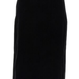 Gucci Women Velvet Midi Skirt | AlmaBagz