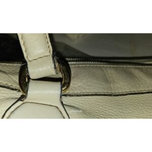 Gucci Soho Ivory Leather Satchel with XL Tassel & Strap | AlmaBagz