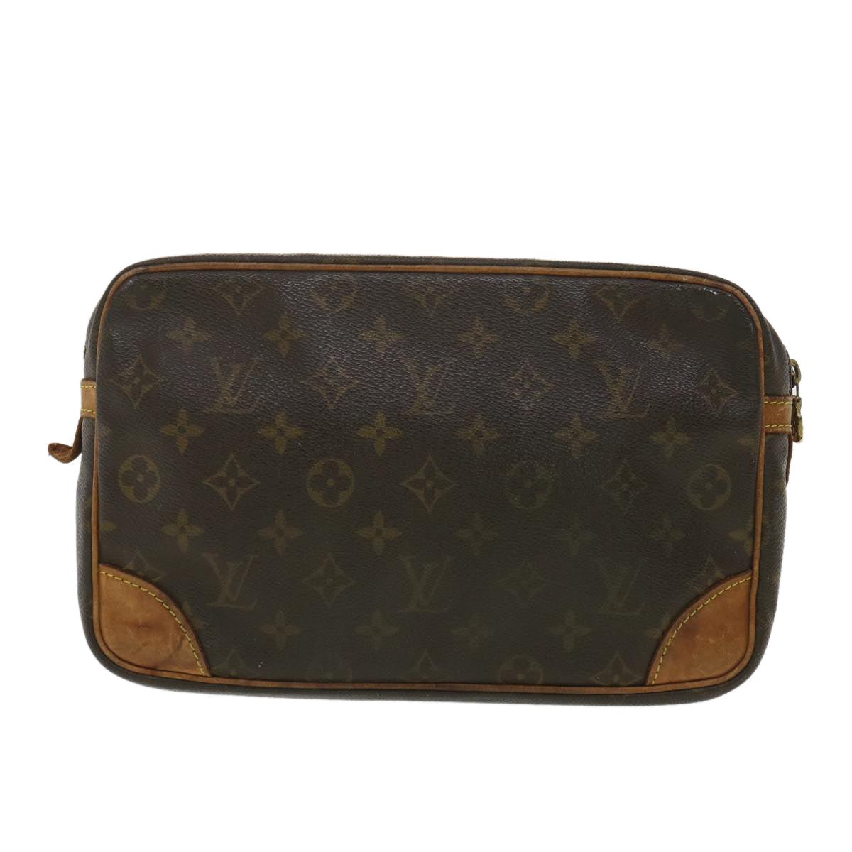 LOUIS VUITTON Monogram Compiegne 28 Clutch Bag M51845 LV Auth ac1487 | AlmaBagz