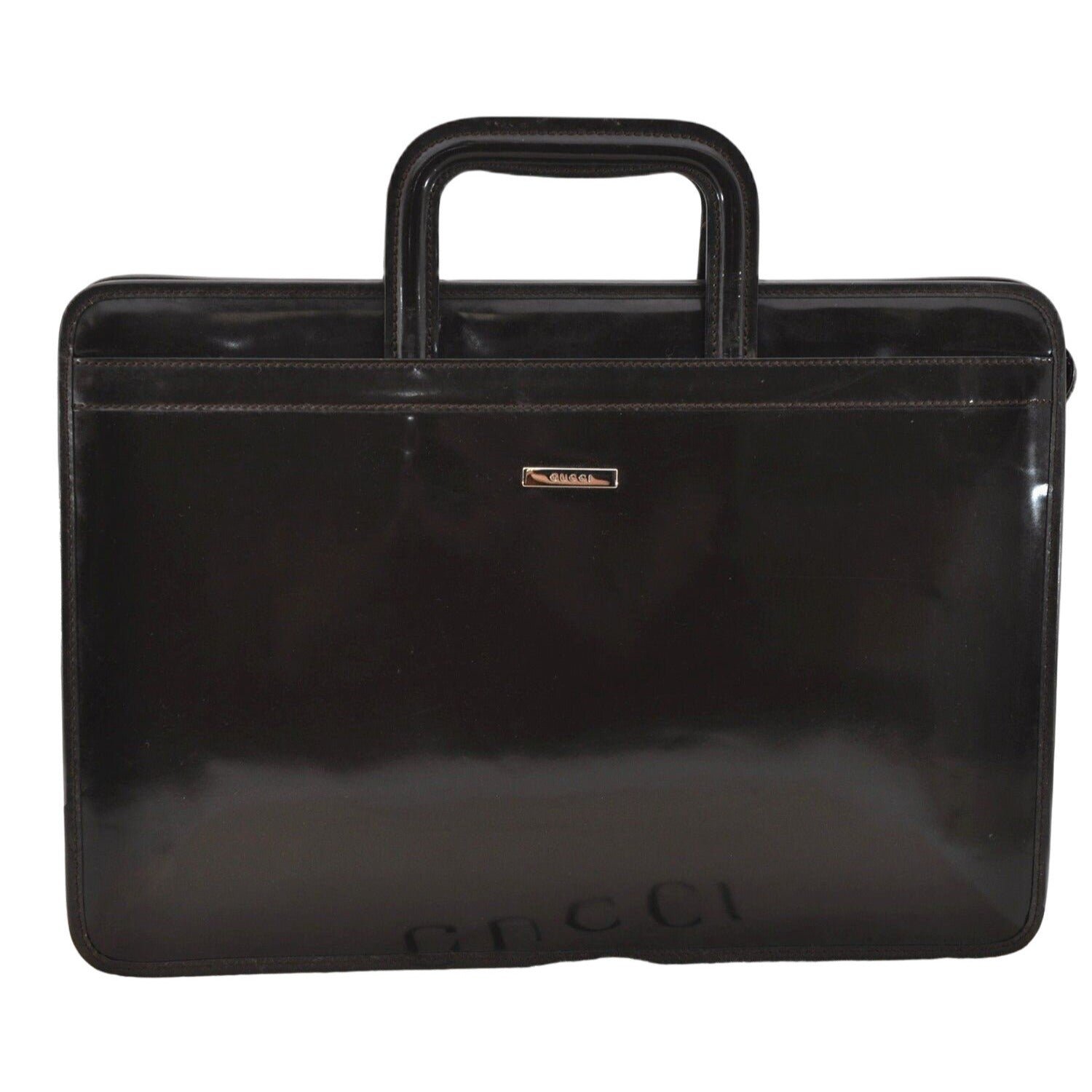 Gucci 90's Tom Ford brown leather two-way portfolio or clutch | AlmaBagz - Image 10