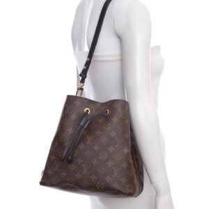 Louis Vuitton 2020 Brown & Black Monogram NeoNoe Bucket Bag | AlmaBagz