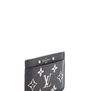 Louis Vuitton Black & Beige Empreinte Card Holder | AlmaBagz