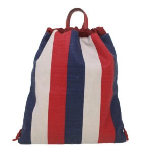 GUCCI Web Sherry Line Backpack Canvas Tricolor Red Blue Green 473872  am3970 | AlmaBagz