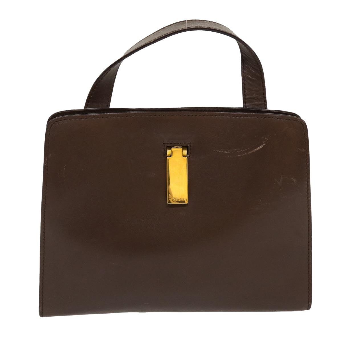 GUCCI Hand Bag Leather Brown ar9113 | AlmaBagz