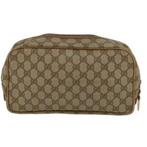 Gucci GG Canvas Clutch Bag PVC Leather Beige  ar9845 | AlmaBagz