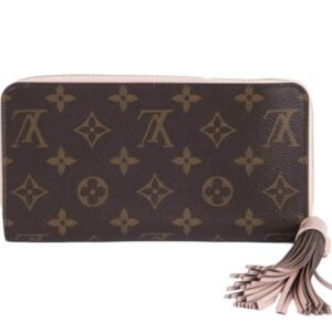 Louis Vuitton M62402 Long Zip Around Wallet With Tassel Monogram Canvas Pink Interior | AlmaBagz