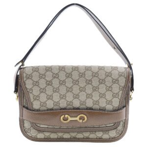 Gucci Old Shoulder Bag Brown Gg Canvas | AlmaBagz