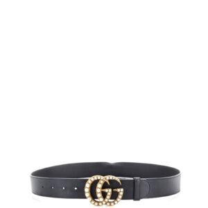 Gucci Pearly Gg Marmont Belt Leather | AlmaBagz