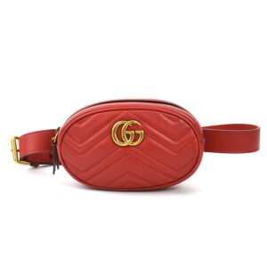 Gucci Gg Marmont Waist Bag Belt Red | AlmaBagz