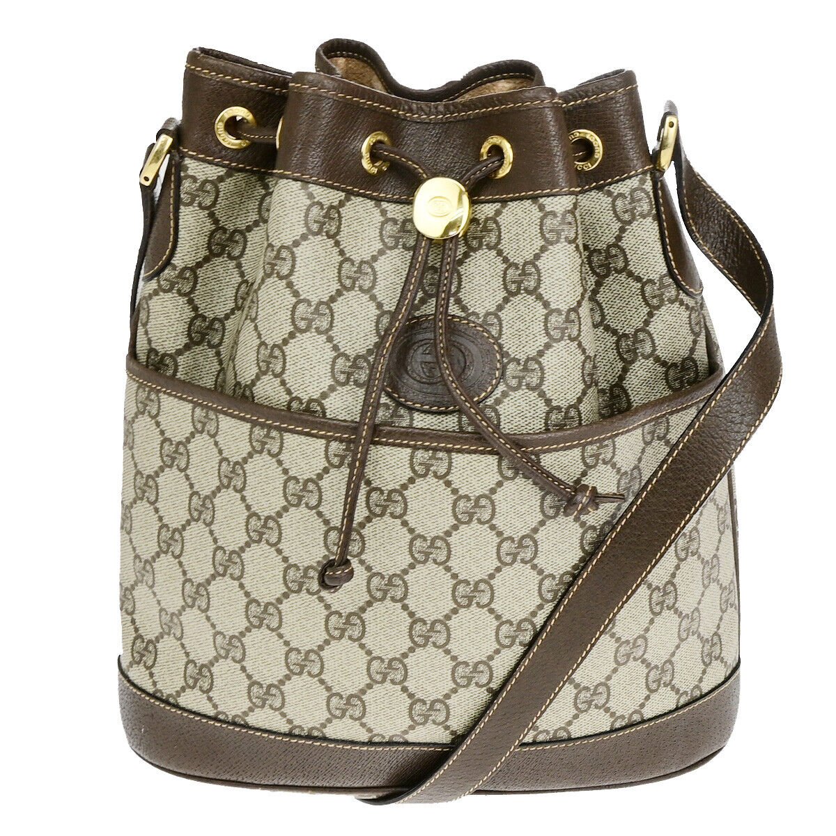 Gucci Logo Gg Pattern Drawstring | AlmaBagz