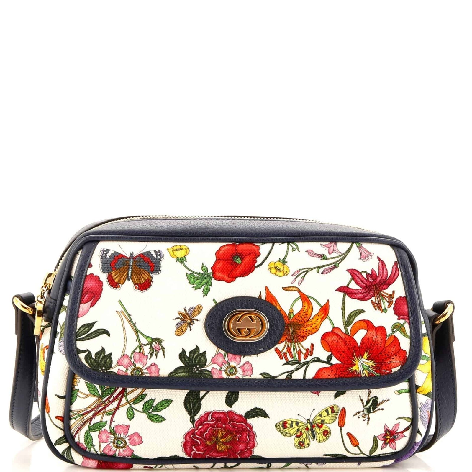 Gucci Shoulder Bag Flora Canvas Small | AlmaBagz