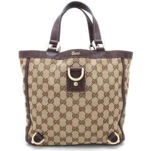 Gucci Tote Bag Abbey Gg Canvas/ Leather | AlmaBagz
