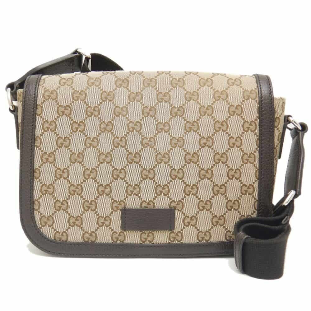 Gucci Shoulder Bag Gg Canvas Beige Brown | AlmaBagz