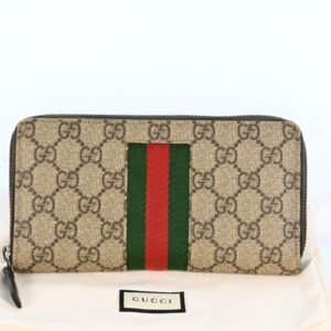 Gucci Sherry Line Zip Roud Long Wallet | AlmaBagz