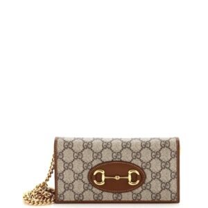 Gucci Horsebit Chain Wallet Gg Coated | AlmaBagz