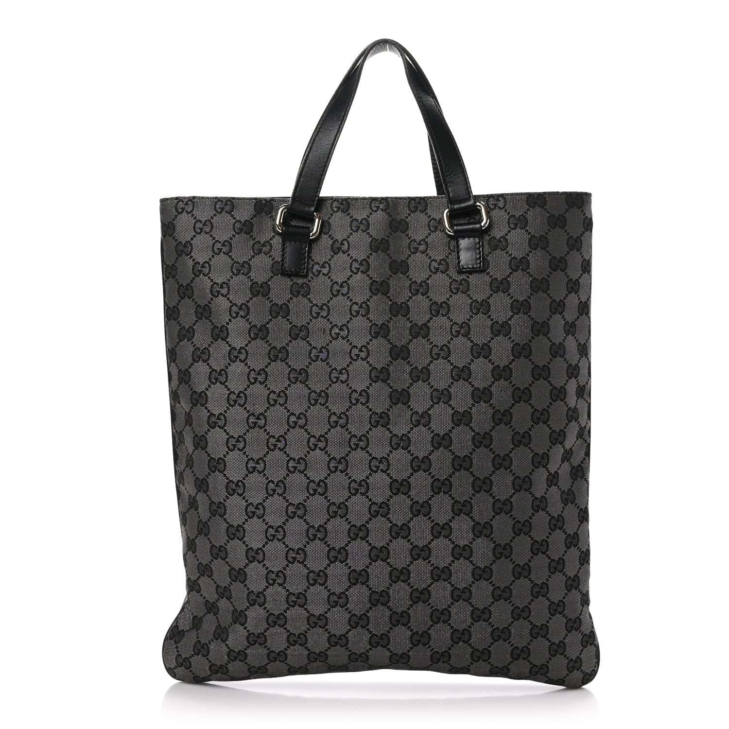 Gucci Calfskin Canvas Flat Vertical Tote | AlmaBagz