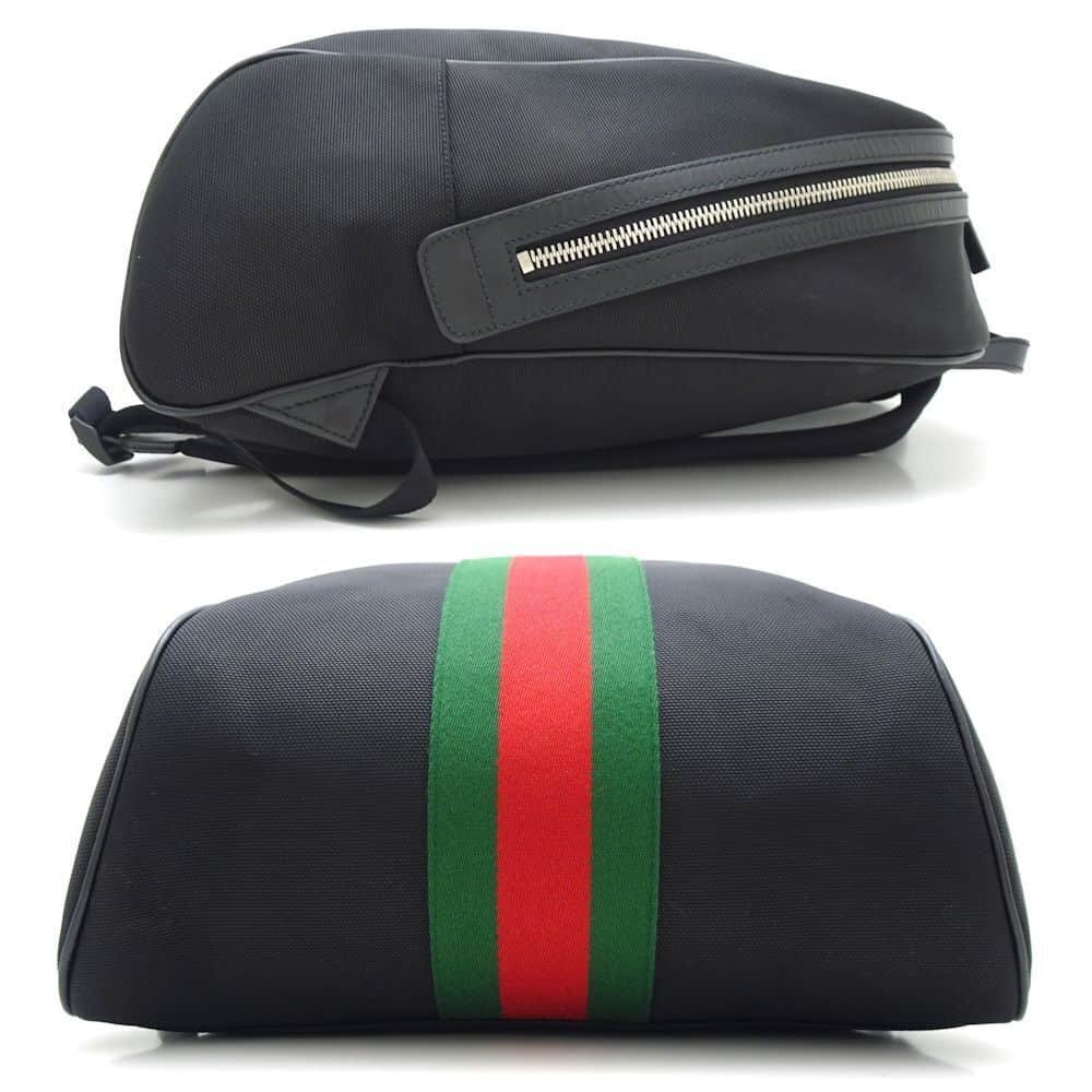 Gucci Backpack Sherry Line Canvas Black | AlmaBagz