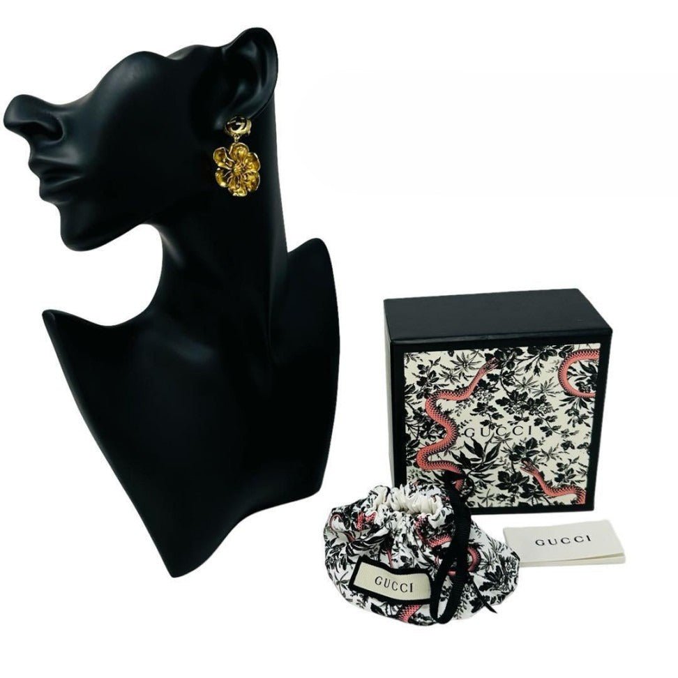 Gucci Interlocking G Flower Earrings | AlmaBagz